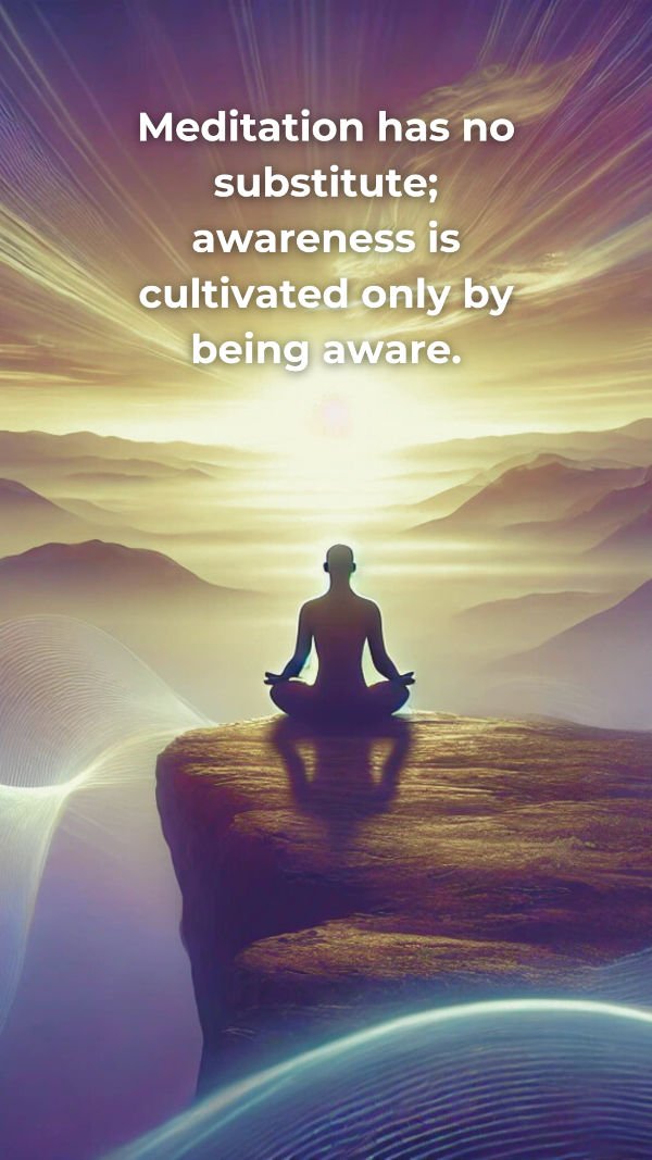 Meditation has no substitute